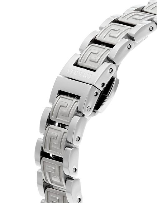 Versace White Tonneau 23mm Stainless Steel Bracelet Watch