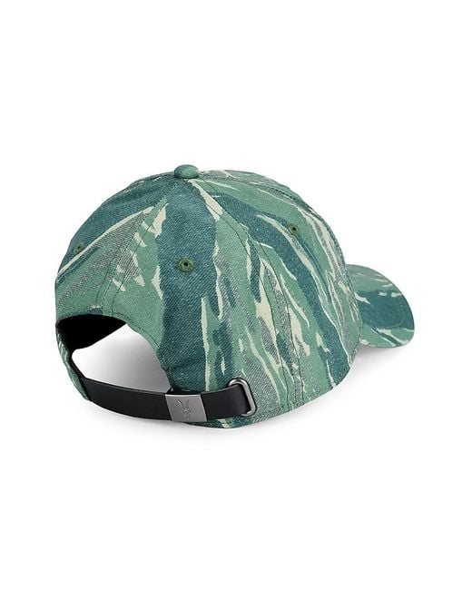 AllSaints Green Logo Camo Baseball Cap for men