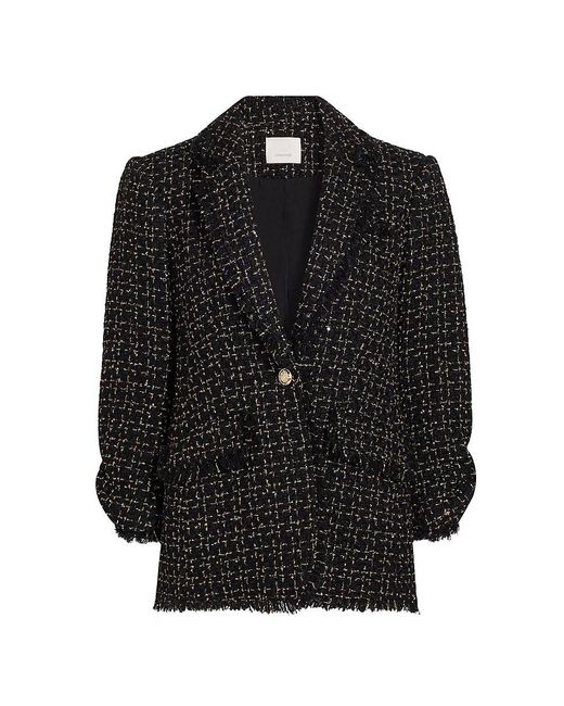 Cinq À Sept Black Sylvie Tweed Single-breasted Blazer