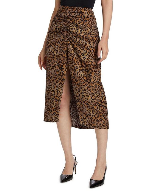 Robert Graham Brown Brynn Leopard-Print Skirt