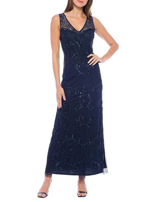 Marina v neck beaded dress cheap
