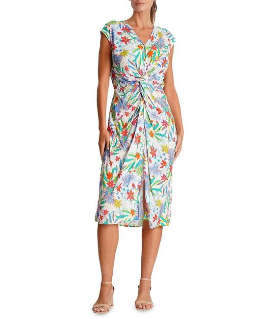 La Moda Clothing Natural Tropical Cover-Up Midi-Dress