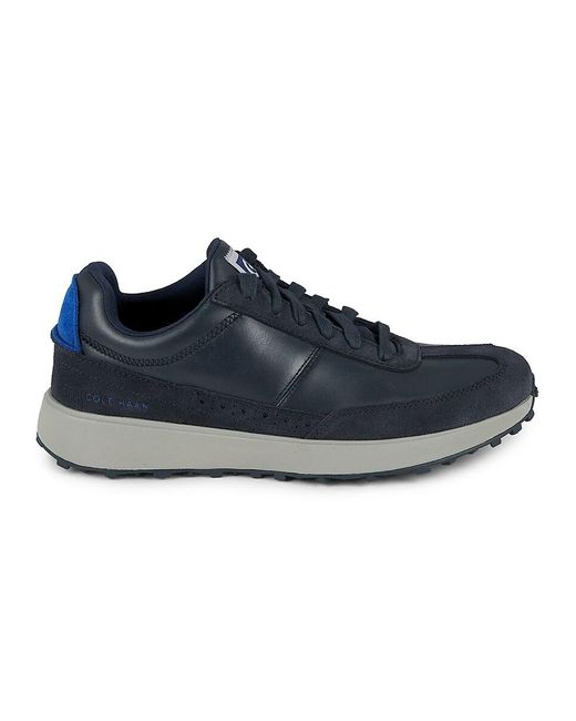 Cole Haan Blue Grand Leather Low Top Sneakers for men