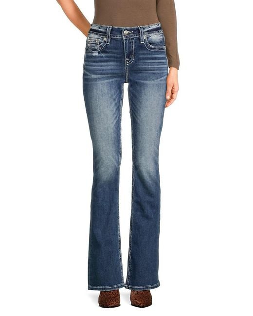 Miss Me Blue Horseshoe Bootcut Jeans