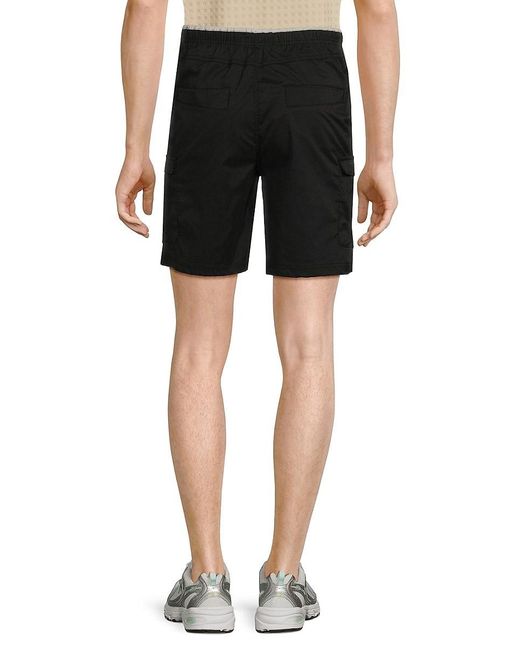 Ocean Current Black Drawstring Shorts for men