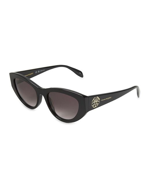 Alexander McQueen Black 54Mm Cat-Eye Sunglasses