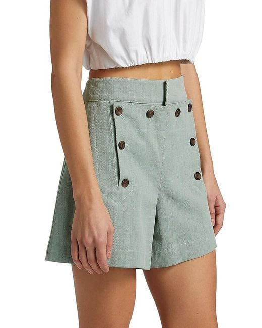 A.L.C. Green A. L.C. Lucas Button-Tab Shorts