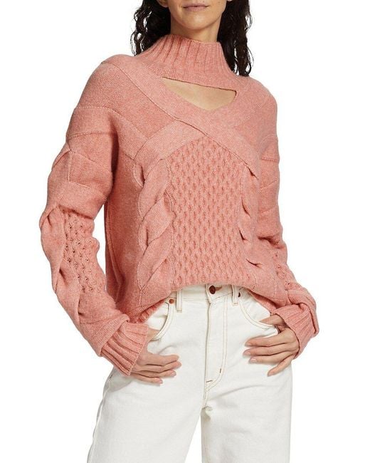 NAADAM Oversized Cable Knit Sweater Lyst
