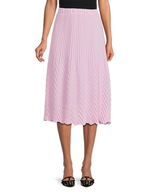 Nanette Lepore Pink Knit A Line Midi Skirt