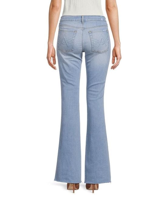7 For All Mankind Blue Faded Bootcut Jeans