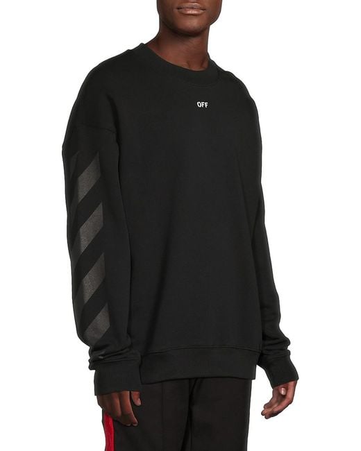 Off-White c/o Virgil Abloh Black Cornely Diags Skate Crewneck Sweatshirt for men
