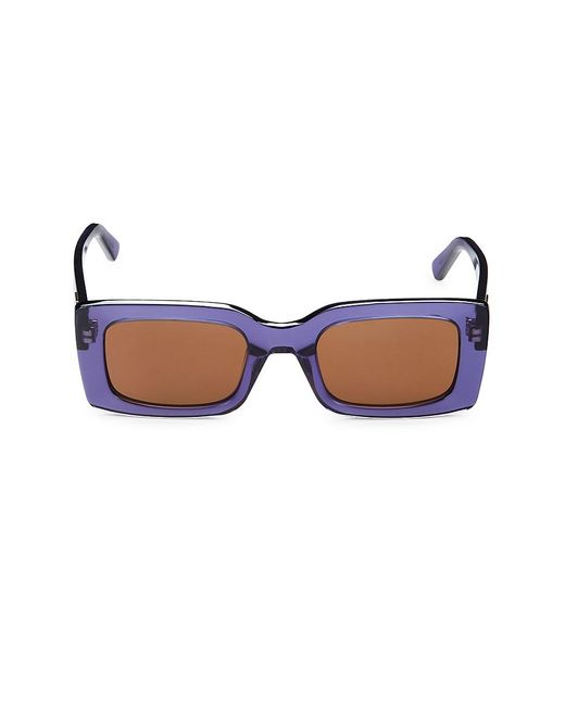 MCM Blue 51mm Rectangle Sunglasses