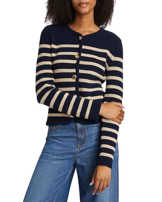 Rag & Bone Blue Nancy Striped Cardigan