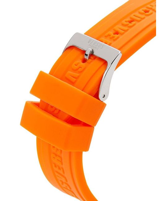 Versus  Orange Tokyo R 43mm Stainless Steel & Silicone Strap Watch for men