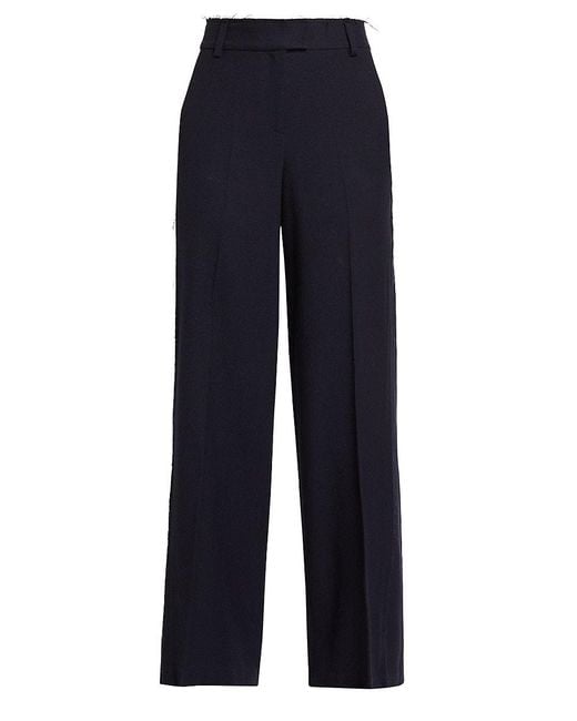 Jason Wu Black Wool Crepe Low-rise Pants