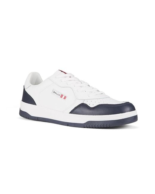Bally White 40Mm Logo Patch Low-Top Sneakers for men