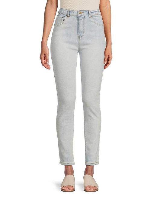 Class Roberto Cavalli Multicolor Straight Leg High Rise Washed Jeans