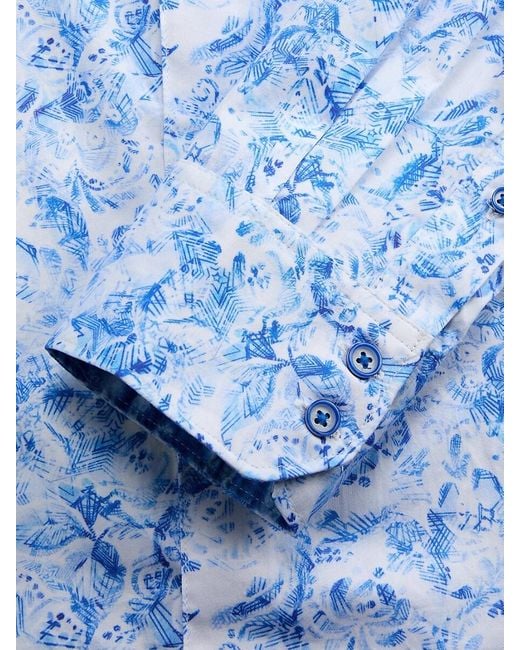 Robert Graham Blue Bernay Abstract Print Shirt for men