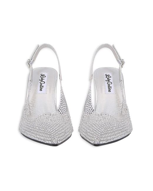 Ninety Union White Irene 90Mm Clear Rhinestone Slingback Pumps