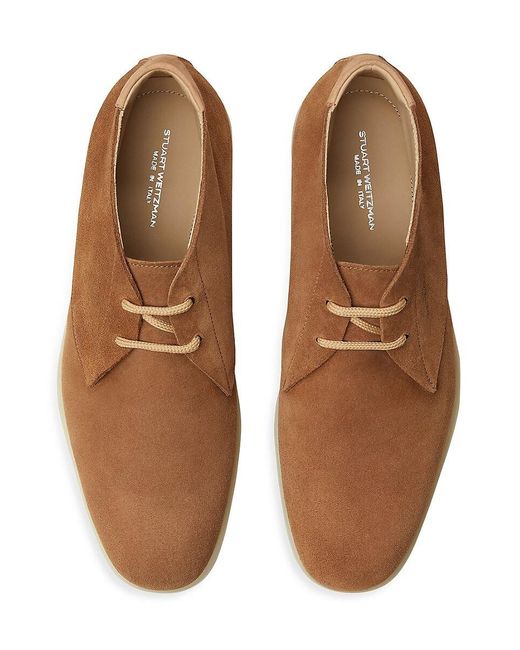 Stuart Weitzman Brown Austin Suede Ankle Boots for men