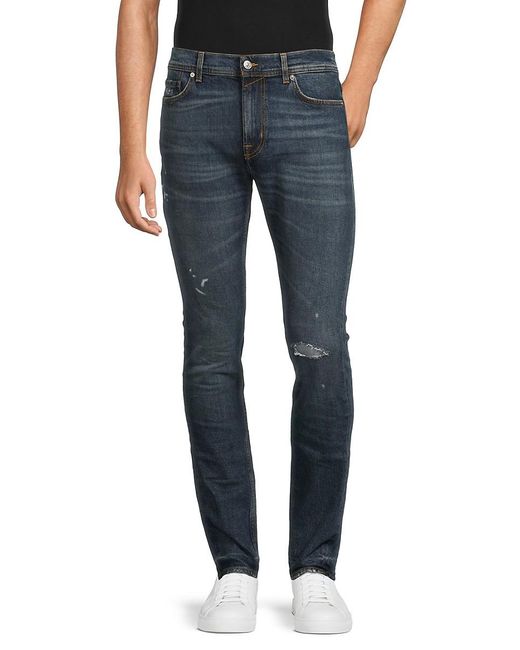 7 For All Mankind Paxtyn Mid Rise Skinny Jeans in Blue for Men | Lyst UK