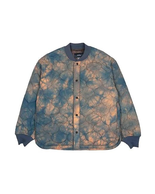 Alpha Style Blue Tie Dye Puffer Jacket for men