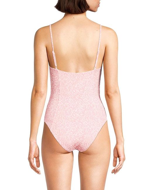 Onia Pink Chelsea Floral One Piece Swimsuit