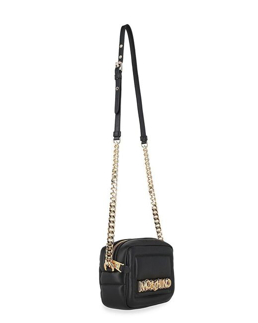 Moschino Black Balloon Leather Crossbody Bag