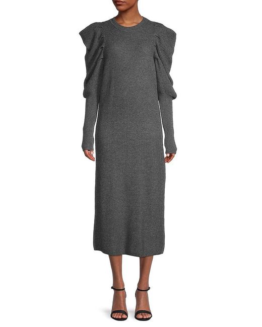 Ted Baker Victoria Wool & Cashmere Sweater Dress in Dark Grey (Gray) | Lyst