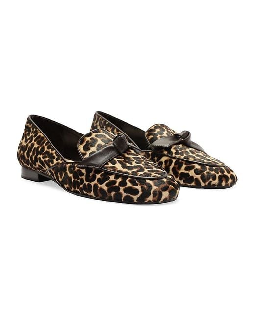 Alexandre Birman Black Clarita Leopard Print Loafers