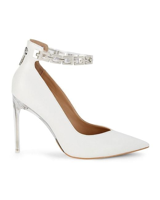 Guess Stefie-chain Stiletto Pumps in White | Lyst Canada