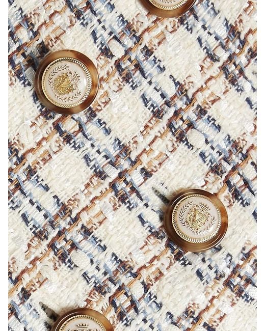 Veronica Beard Gray Bentley Check Tweed Crop Jacket