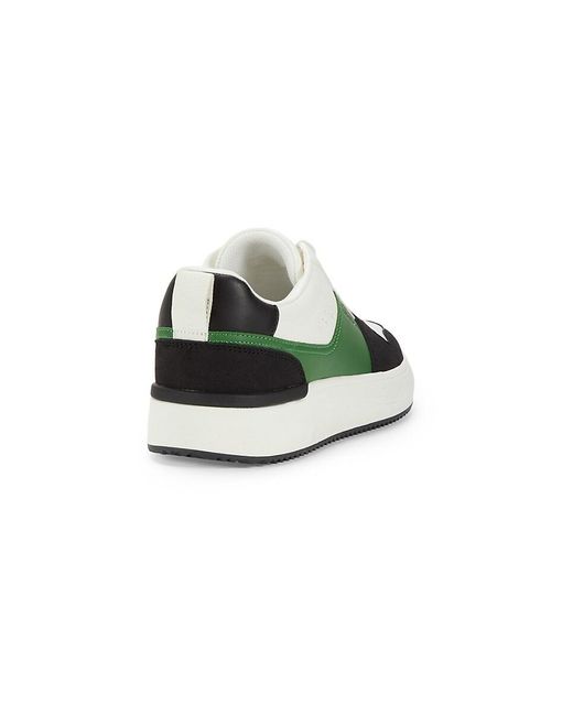 Calvin Klein Green Blayne Colorblock Low-Top Sneakers for men