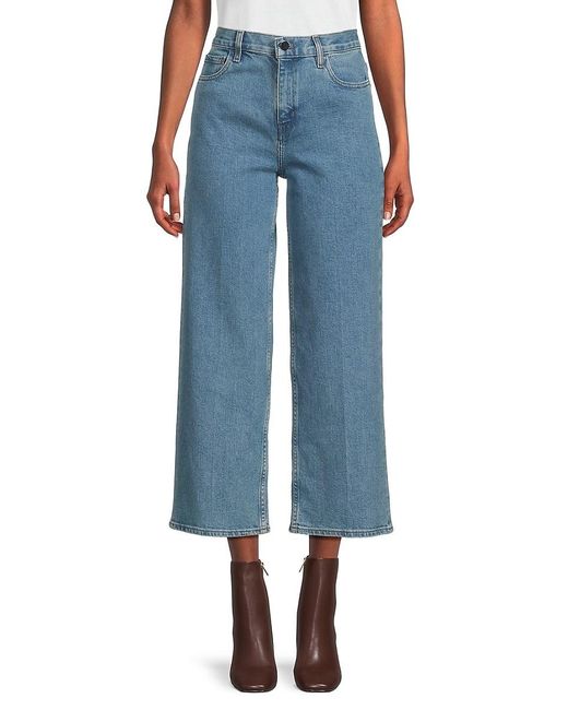 Theory Cropped Wide Leg Jeans in Blue | Lyst Canada