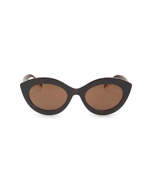 Emilio Pucci Brown 53mm Cat-eye Sunglasses