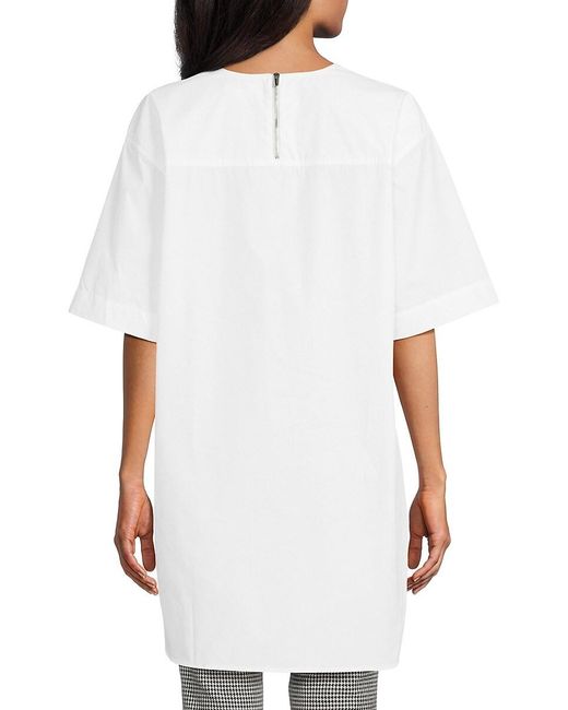 A.L.C. White A. L.C. Erin High-Low Cotton Top