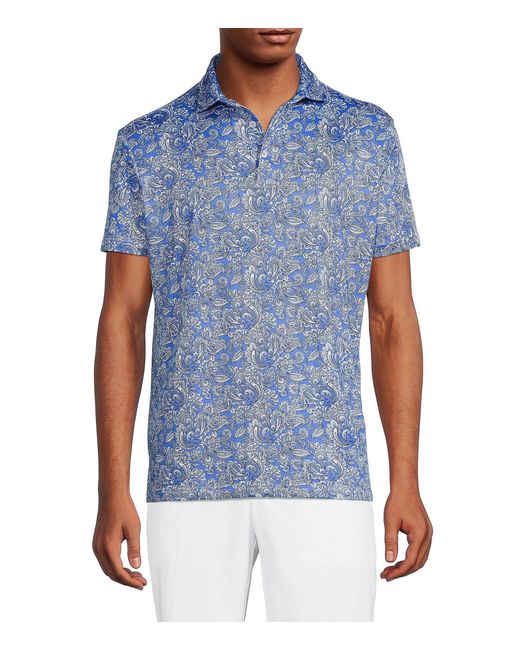 Tailorbyrd Paisley Golf Polo in Blue for Men Lyst