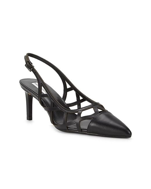 Saks Fifth Avenue Natural Josephine 70mm Leather Cutout Slingback Pumps