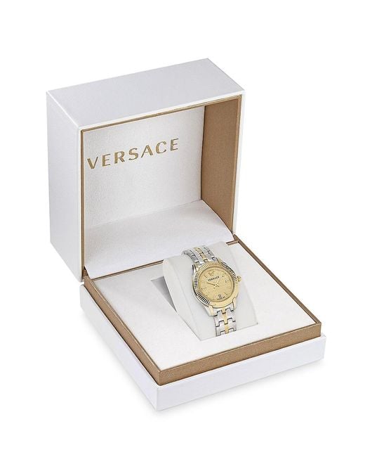 Versace Metallic Stainless Steel Bracelet Watch/42Mm