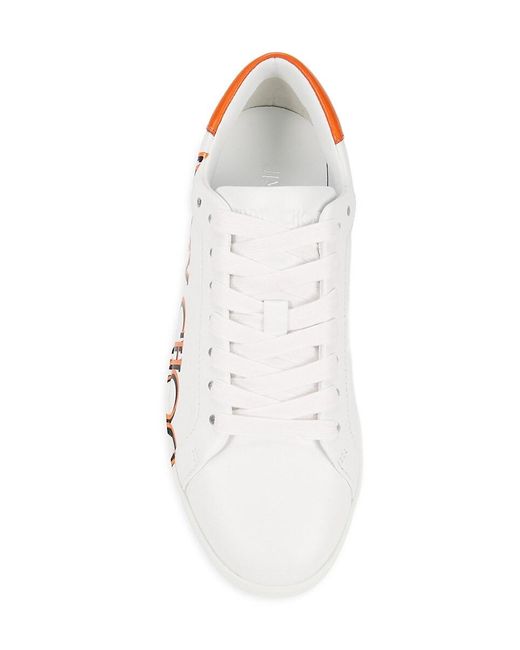Jimmy Choo Kai Logo-Print Leather Low-Top Sneakers in White
