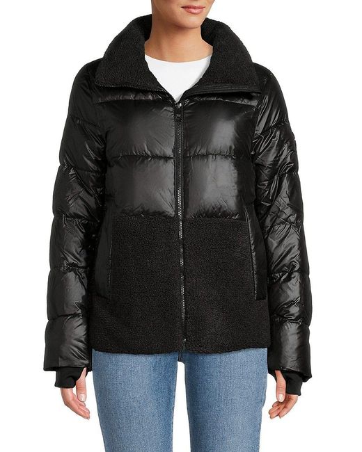 MICHAEL Michael Kors Faux Fur Puffer Jacket in Black Lyst