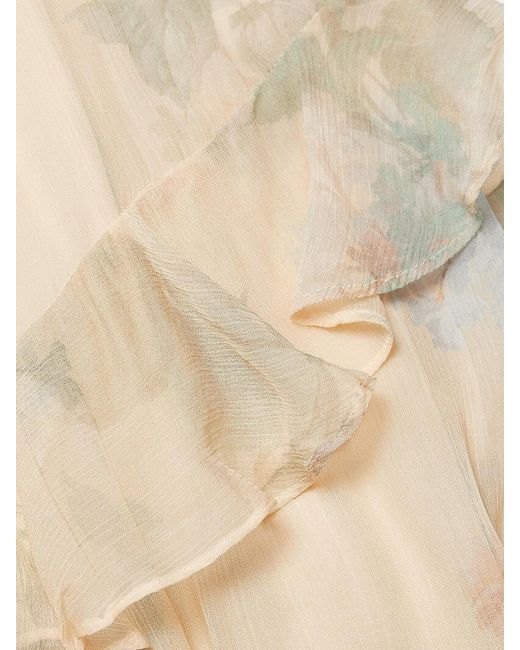 Zimmermann Natural Tiered Floral Skirt