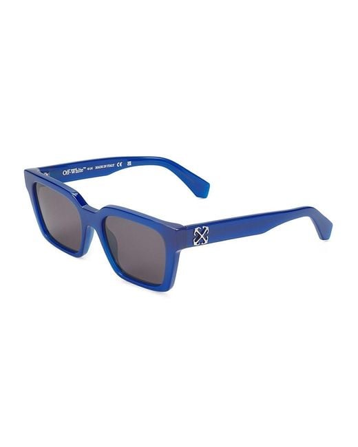 Off-White c/o Virgil Abloh Blue 53Mm Branson Angular Rectangle Sunglasses