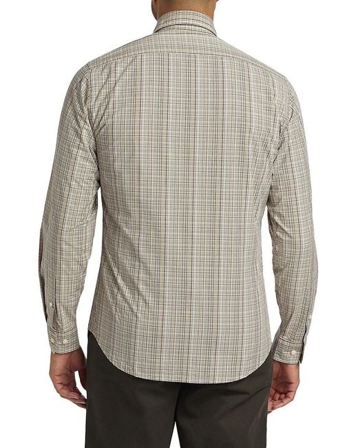 Noah NYC Gray Check Cotton Shirt for men