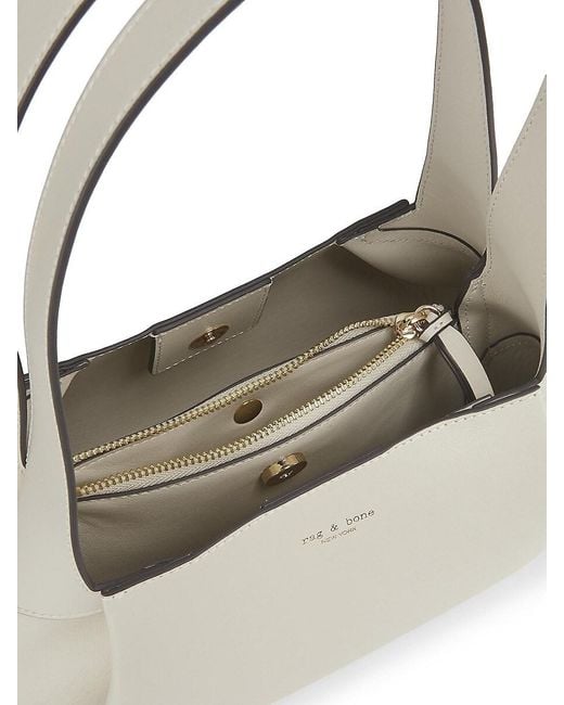 Rag & Bone White Slade Leather Shoulder Bag