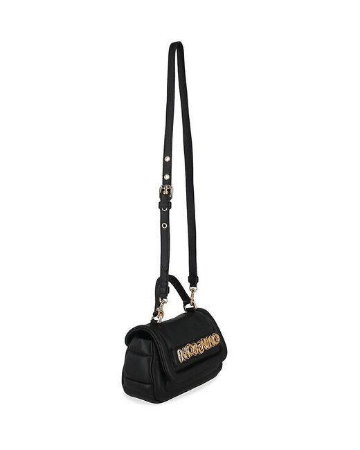 Moschino Black Fantasy Leather Balloon Crossbody Bag