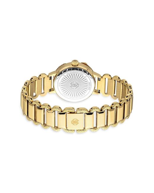 Roberto Cavalli Metallic 30mm Stainless Steel & Crystal Bracelet Watch