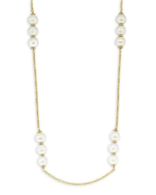 Effy White 18k Goldplated Sterling Silver & 7mm Freshwater Pearl Necklace