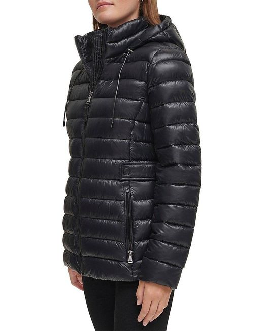 St. John Dkny Packable Hooded Puffer Jacket in White Lyst