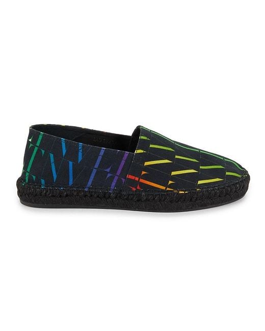 Valentino Garavani Black Monogram Espadrilles for men